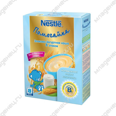 Каша Nestle Помогайка молочная йогуртная 200 гр 8 Злаков (с 8 мес) 0