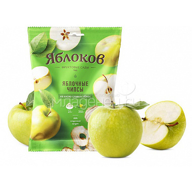 Чипсы Яблоков 25 гр Яблочные из кисло-сладких сортов яблок 0
