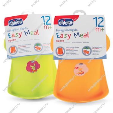 Нагрудник Chicco "Easy Meal" с 12 мес (пластик) 0