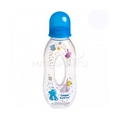 Бутылочка Canpol Babies с силиконовой соской С отверстием 250 мл (с 6 мес) синяя 0