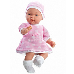 Кукла Arias 28 см В розовом платье и шапочке с соской