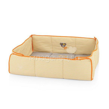 Подушка для квадратного манежа Kettler 80х80х2 см Серо оранжевая полоска 0