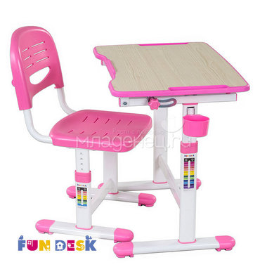 Набор мебели FunDesk PICCOLINO II парта и стул Pink 1