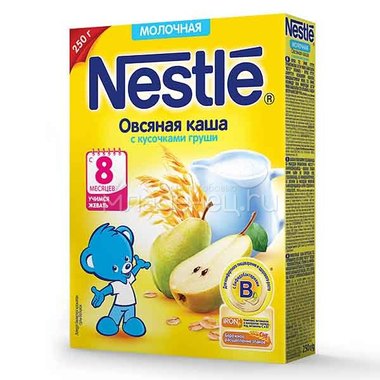 Каша Nestle молочная 250 гр Овсяная с грушей (с 8 мес) 2