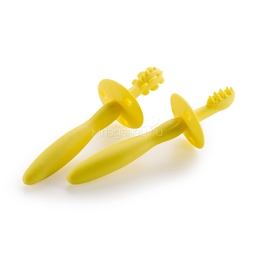 Набор силиконовых зубных щеток Happy Baby Цвет - желтый