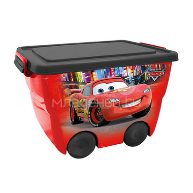 Ящик для игрушек Disney на колёсах Тачки Красный 0