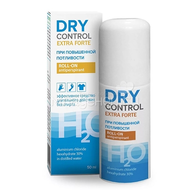 Дезодорант-ролик Dry Control от обильного потоотделения Extra Forte без спирта 30% 50 мл 0