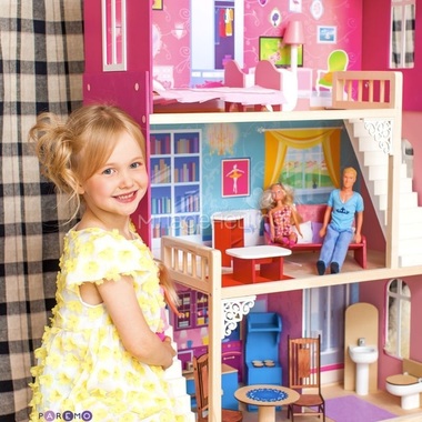 Кукольный домик PAREMO Вдохновение: 16 предметов мебели, 2 лестницы 6