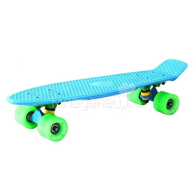 Скейтборд Y-SCOO Fishskateboard 22" винил 56,6х15 с сумкой Blue/Green 1