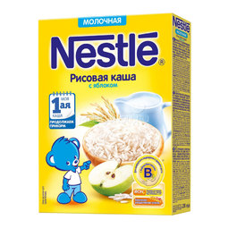 Каша Nestle молочная 220 гр Рисовая с яблоком (1 ступень)