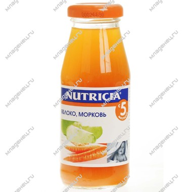 Сок Nutricia 175 мл Яблоко с морковью (с 5 мес.) 0