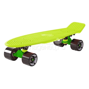 Скейтборд Y-SCOO Fishskateboard 22" винил 56,6х15 с сумкой Lime/Black 1