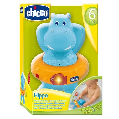 Игрушка для ванны Chicco Счастливый бегемотик 1