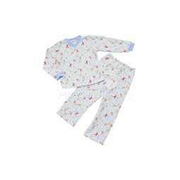 Пижама Idea Kids кофточка длинный рукав V-образный вырез, штанишки без манжета, футер, Ассорти 