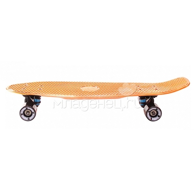 Скейтборд Y-SCOO Big Fishskateboard metallic 27" винил 68,6х19 с сумкой Orange/Black 2
