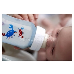 Набор Philips Avent для новорожденных Для мальчика (бутылочка, соска, пустышка, чашка-поильник, игрушка) с 0 мес