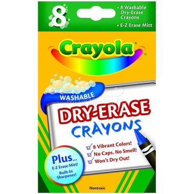 Карандаши восковые Crayola Восковые легкостираемые 0