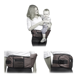Хипсит Чудо-Чадо Пояс для ношения ребенка (с сиденьем) с 6 мес до 3 лет коричневый/клетка