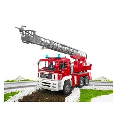 Пожарная машина Bruder MAN с лестницей и помпой с модулем со световыми и звуковыми эффектами 1