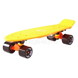 Скейтборд Y-SCOO Fishskateboard 22" винил 56,6х15 с сумкой Orange/Black