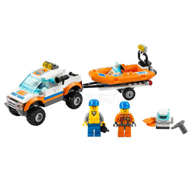 Конструктор LEGO City 60012 Внедорожник и катер водолазов 0
