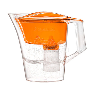 Фильтр-кувшин Барьер для очистки воды "Танго" оранжевый с узором 1