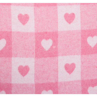 Одеяло Споки Ноки хлопковое подарочная упаковка Сердечки в квадратах Розовый 1