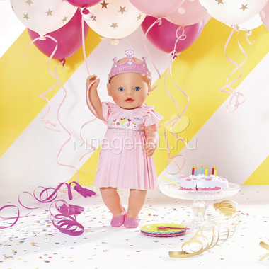 Кукла Zapf Creation Baby Born Интерактивная Нарядная с тортом, 43 см 2
