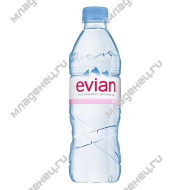 Негазированная минеральная вода Evian Эвиан Негазированная 0.5 л. (пластик) 0