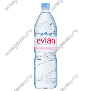 Негазированная минеральная вода Evian Эвиан Негазированная 1.5 л. (пластик) 0
