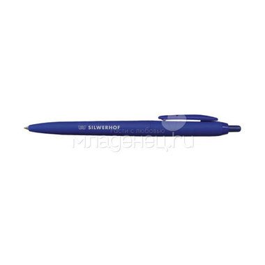 Ручка шариковая Silwerhof Синие чернила 0.5мм Skiff с автоматическим механизмом 0