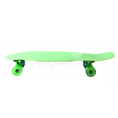 Скейтборд Y-SCOO Big Fishskateboard GLOW 27" винил 68,6х19 с сумкой Green/Green 5