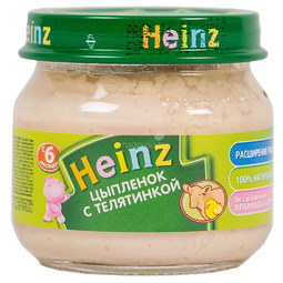 Пюре Heinz мясное 80 гр Цыпленок с телятиной (с 6 мес)