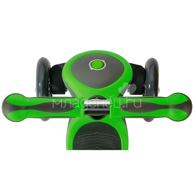 Самокат Globber Primo Plus Titanium с 3 светящимися колесами Neon Green 4