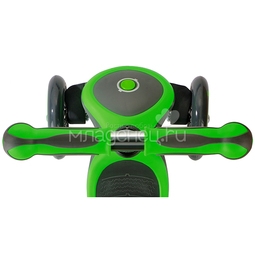 Самокат Globber Primo Plus Titanium с 3 светящимися колесами Neon Green