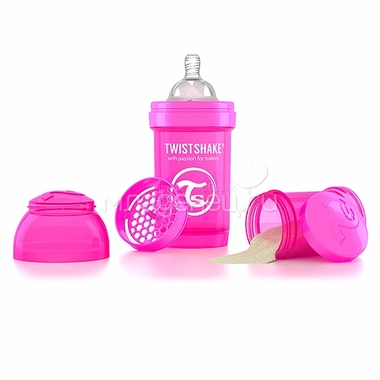 Бутылочка Twistshake 180 мл Антиколиковая (с 0 мес) розовая 3