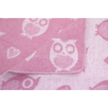 Одеяло Споки Ноки хлопковое подарочная упаковка Совушки Розовый 1