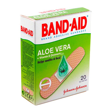 Пластырь антисептический Band-Aid с Алоэ и витамином Е 20шт 0