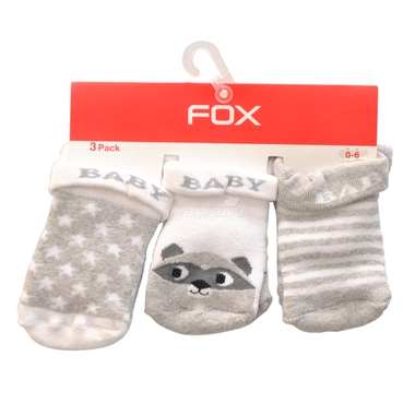 Носки FOX Фокс цвет серый меланж с 0 до 6 мес. 0