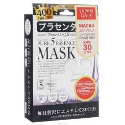 Маска для лица Japan Gals Pure5 Essential (30 шт) с плацентой