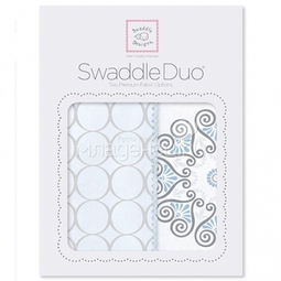 Набор пеленок SwaddleDesigns Swaddle Duo Blue Mod Medallion