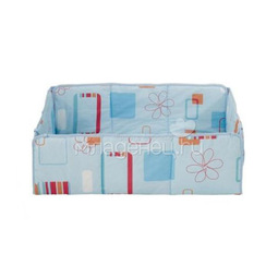 Подушка для квадратного манежа Kettler 80х80х2 см Голубой с цветочным мотивом