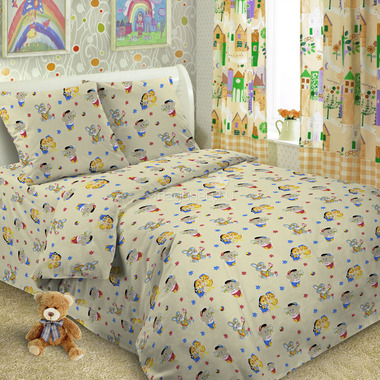 Комплект постельного белья детский Letto в кроватку BG-34 Желтый 0