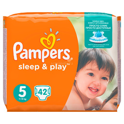 Подгузники Pampers Sleep&amp;Play Junior 11-18 кг (42 шт) Размер 5