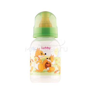 Бутылочка Lubby с латексной соской 125 мл (с 0 мес) 3
