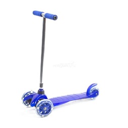 Самокат Y-Scoo Mini со светящимися колесами Синий