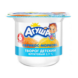 Творог Агуша 100 гр Абрикос с морковью 3,9% (с 6 мес)