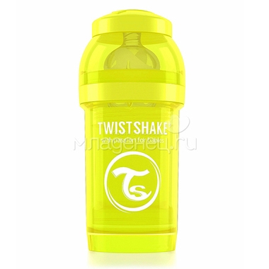 Бутылочка Twistshake 180 мл Антиколиковая (с 0 мес) желтая 0