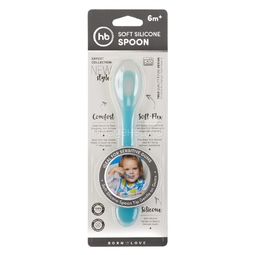 Ложка Happy Baby Для кормления Soft silikon Spoon (c 6 мес) голубая