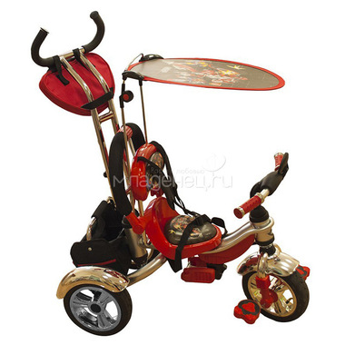Велосипед Mars Trike трехколесный тент с рисунком Красный 0